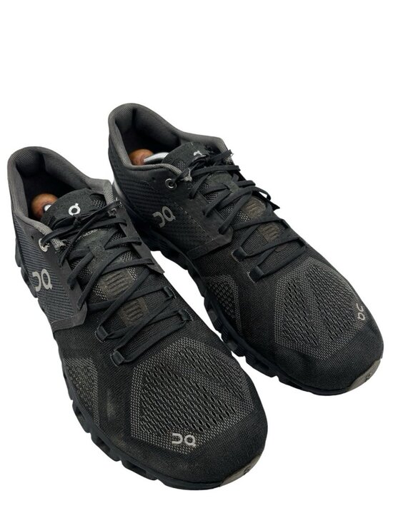 On Cloudflow Running Sneaker Shoes Mens Sz 10 Lace Up Low Top Mesh Black